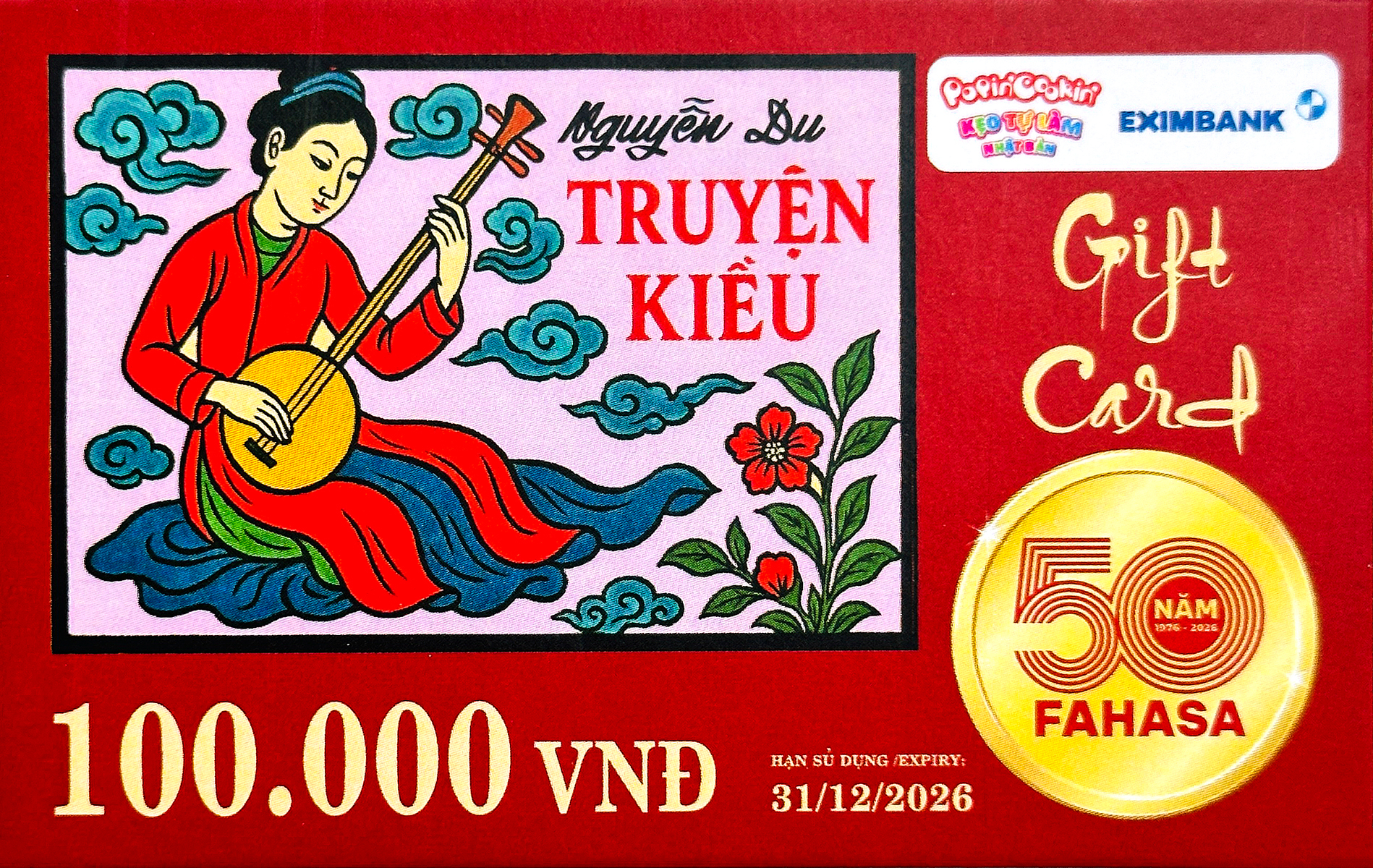 Phiếu Quà Tặng - Gift Card Mệnh Giá 100K - Truyện Kiều