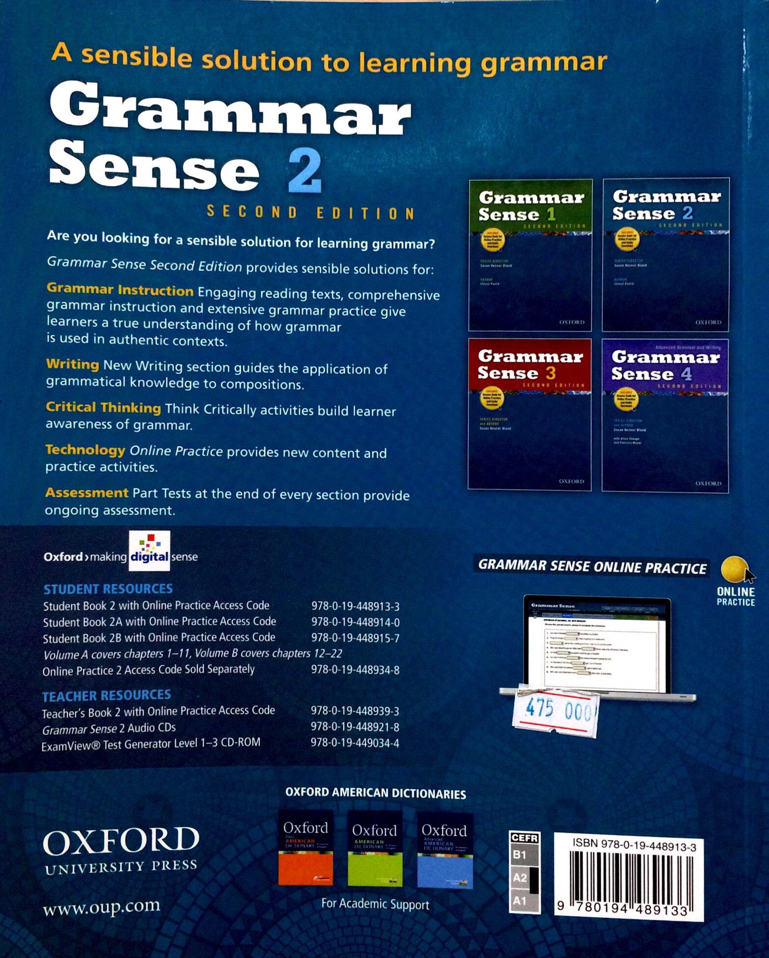 Grammar Sense 2 Student Book with Online Practice Access Code Card ...
