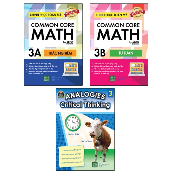 Bộ Sách Học Toán Mỹ Lớp 3 (Bộ 3 Cuốn)