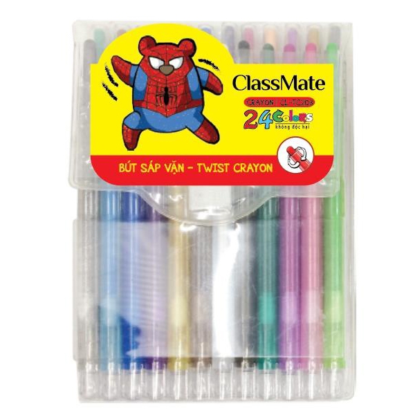 Bút Sáp Vặn 24 Màu ClassMate CL-TC203