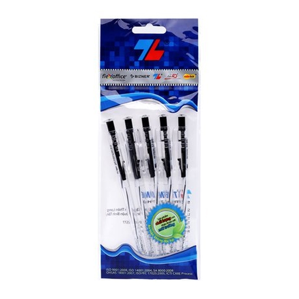 [Phiên chợ sách cũ] Vỉ 5 Bút Bi 0.5 mm Thiên Long TL-027 - Mực Đen
