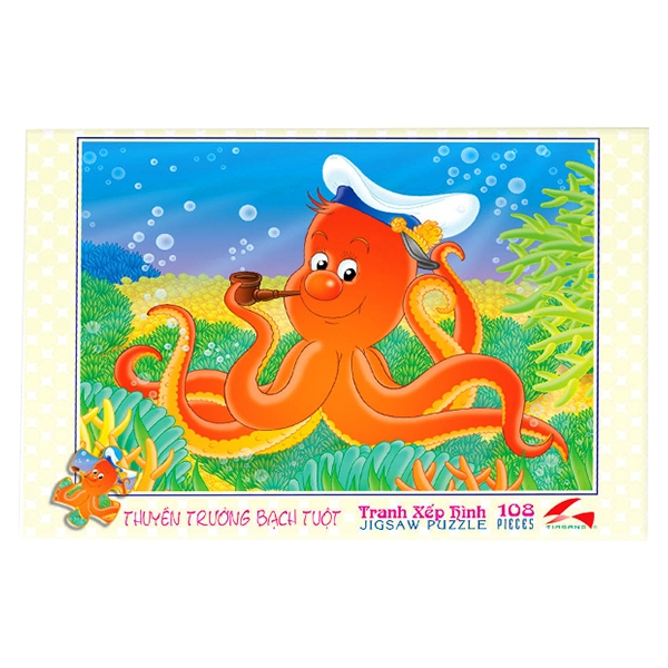 Bộ Xếp Hình Puzzle - Tia Sáng 108-063 - Thuyền Trưởng Bạch Tuột (108 Mảnh Ghép)