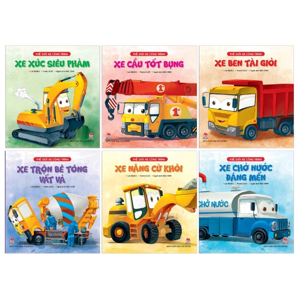Sách Combo Thế Giới Xe Công Trình (Tái Bản 2019) (Bộ 6 Cuốn) - Mijika