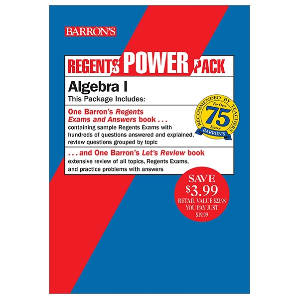 [Phiên chợ sách cũ] Regents Algebra I Power Pack: Let's Review Algebra I + Regents Exams and Answers: Algebra I (Barron's Regents NY)