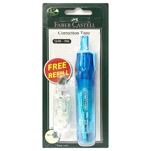 Xóa Kéo Kèm Ruột 5 mm x 6 m - QJR 506 - Màu Xanh Dương - Faber-Castell