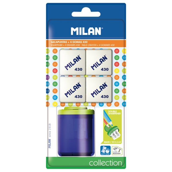 Milan Cancelleria Temperamatite E Gomma Milan BYM10227, Design