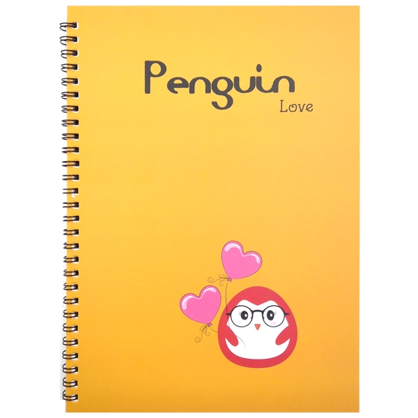 Sổ Lò Xo Penguin (18x25cm) - Mẫu 1 - Màu Cam