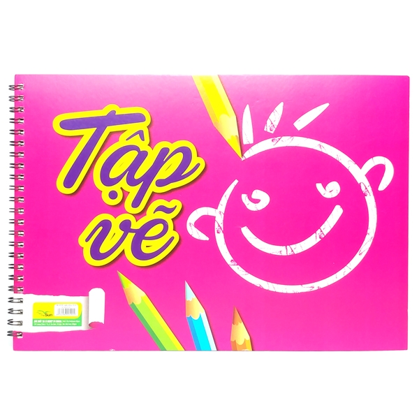 Tập Vẽ Lò Xo A4 The Sun - Giấy Vàng - Mẫu 1