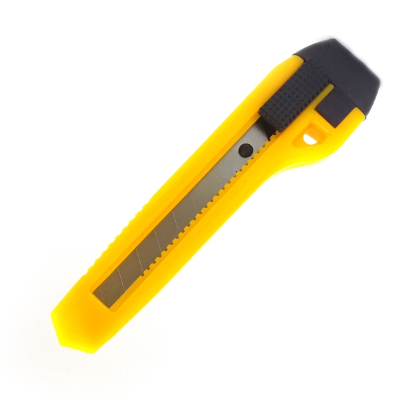 Dao Rọc Giấy 18mm - Flexoffice FO-KN02 - Màu Vàng