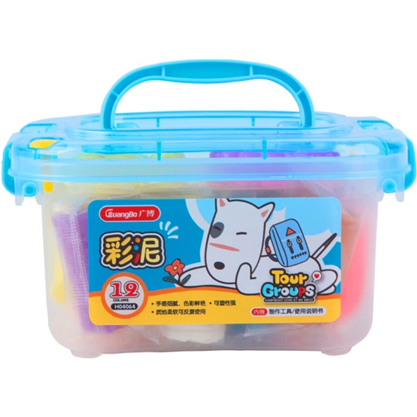 Bộ Sáp Nặn 12 Màu - GuangBo H04064 - Mẫu 2 - Hộp Xanh Dương