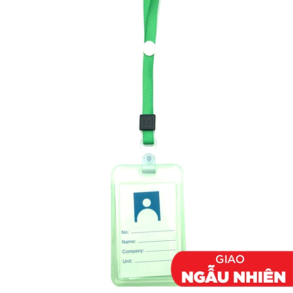 Bảng Tên Dọc Dây Nút Bảng Nhựa 2 Mặt - Kejea 502 - Màu Xanh Lá (Màu Dây Giao Ngẫu Nhiên)