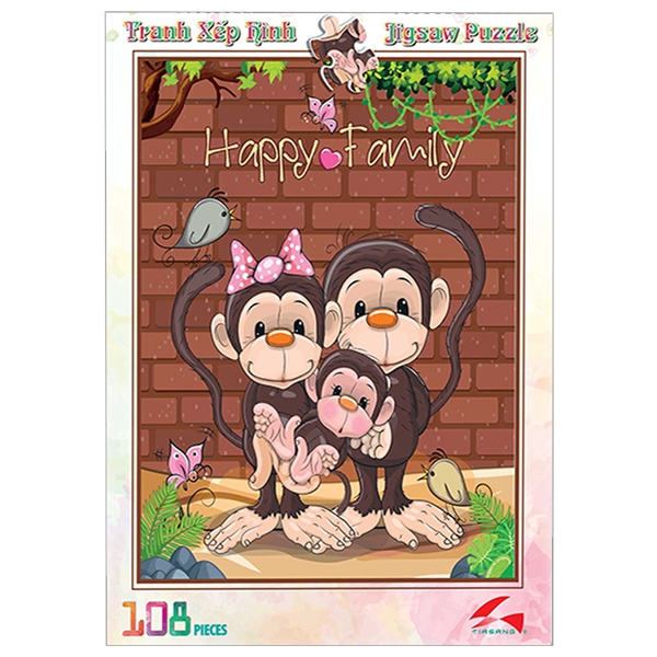 Bộ Xếp Hình Puzzle - Tia Sáng 108-097 - Khỉ Con Ra Đời (108 Mảnh Ghép)