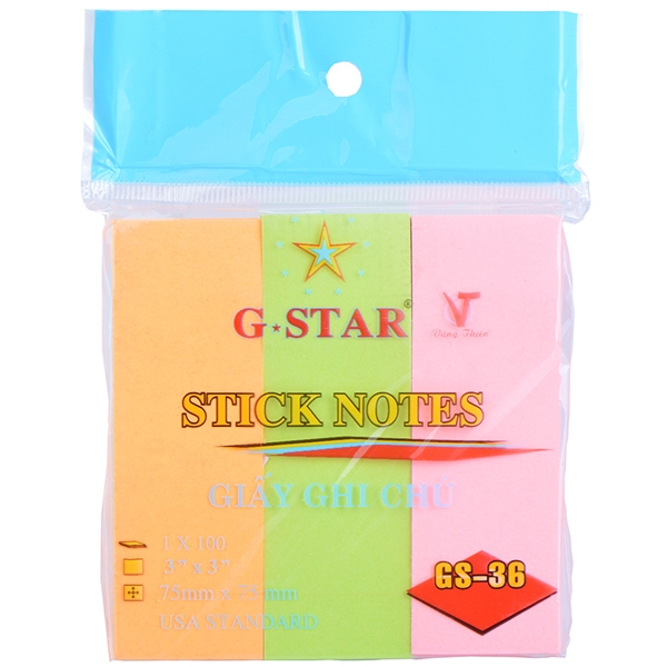 Giấy Note 3 Màu G-Star GS-36