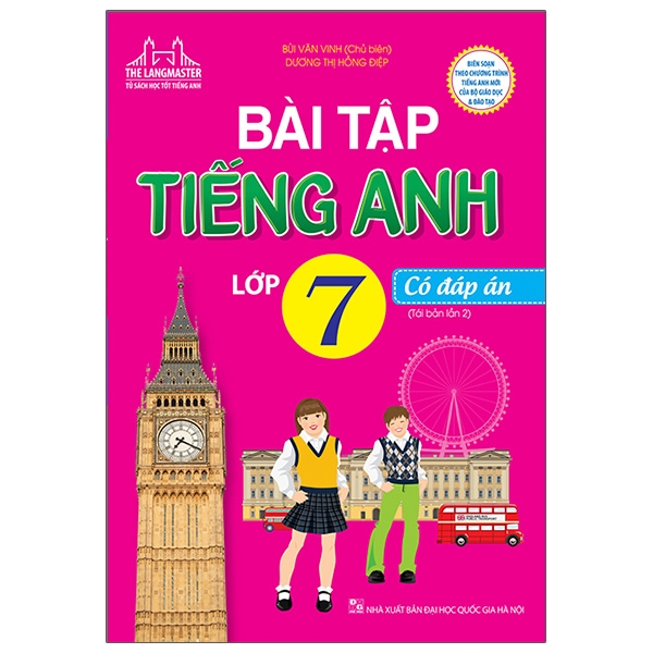[Phiên chợ sách cũ] The Langmaster - Bài Tập Tiếng Anh Lớp 7 - Có Đáp Án (Tái Bản 2021)