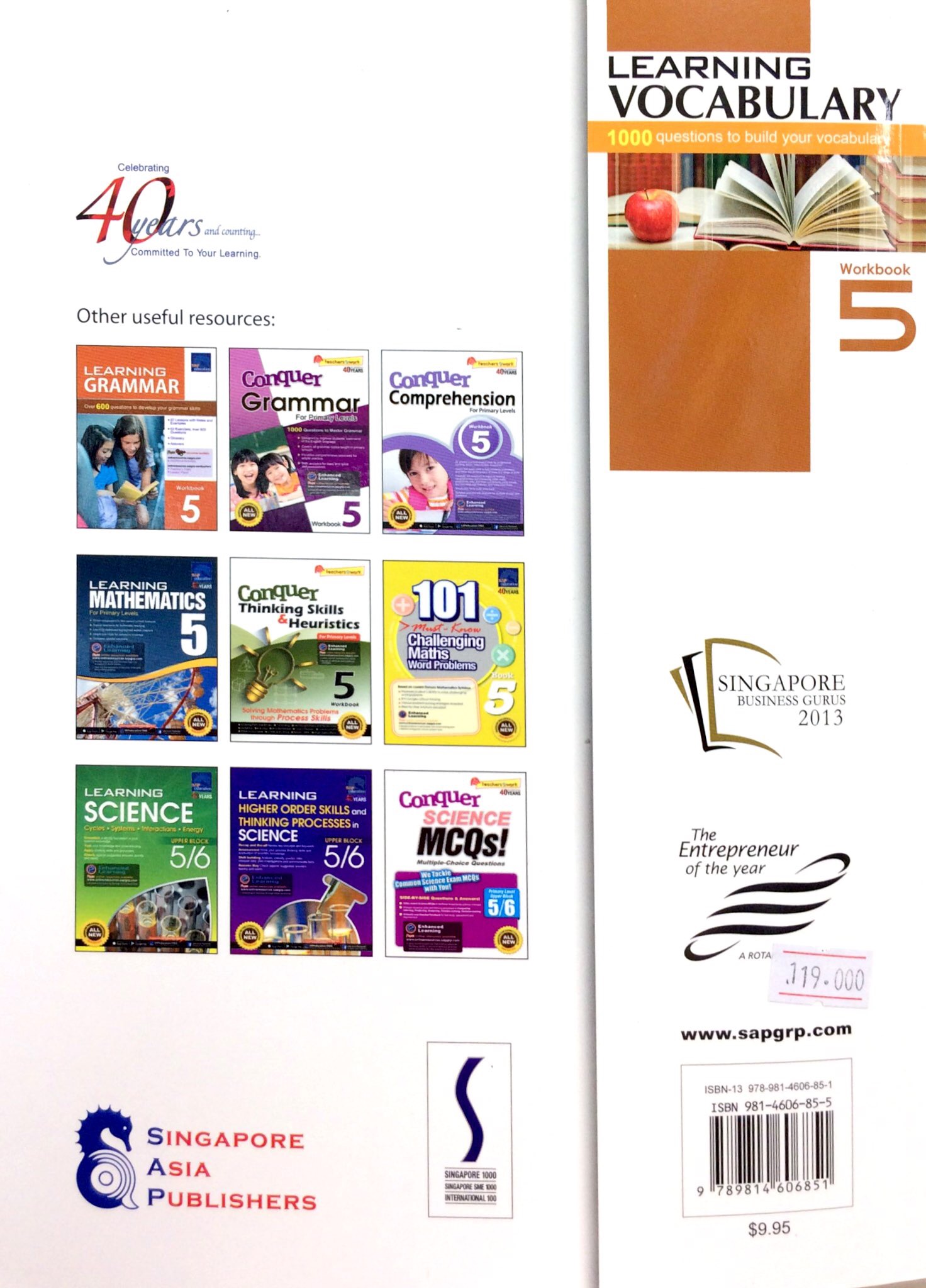 Learning Vocabulary Workbook 5 - FAHASA.COM