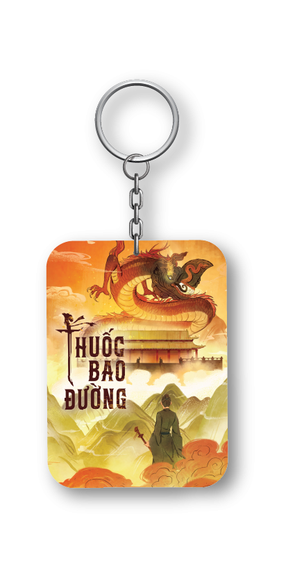 Quà Tặng Móc Khóa Nhựa 2 Mặt - Thuốc Bao Đường - Nước Nổi Rồi Chìm - Triều Hạ Rồi Lên - Độc Quyền Fahasa