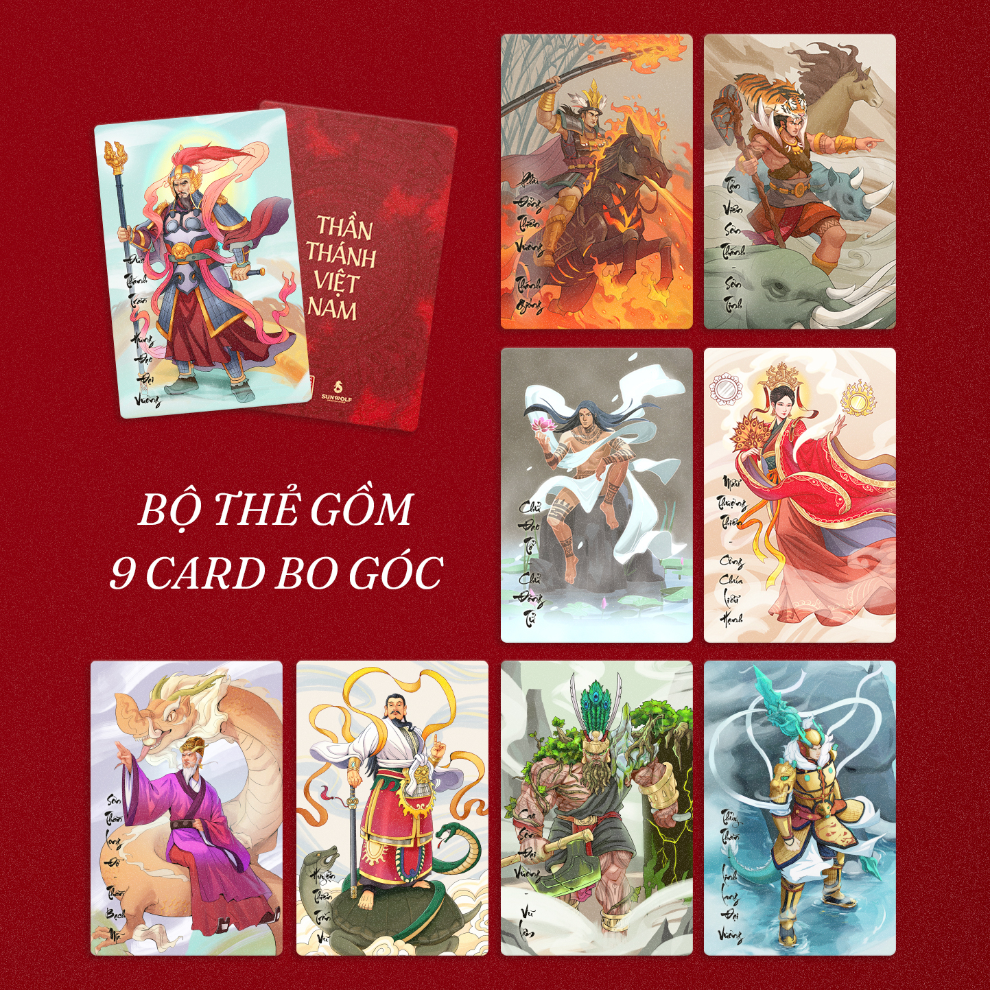Quà Tặng Set 9 Card Bo Góc - Bách Khoa Thần Thánh Việt Nam - Quyển 1 - Bản Đặc Biệt