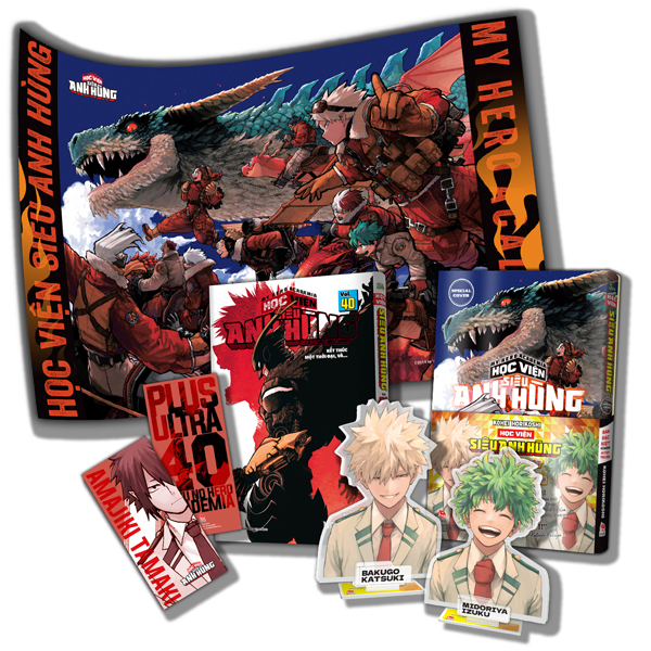 Combo Manga - My Hero Academia - Học Viện Siêu Anh Hùng - Tập 40 - Kết Thúc Một Thời Đại, Và… - Bản Thường + Bản Đặc Biệt (Bộ 2 Cuốn) - Tặng Kèm  Bookmark + Special Cover + Set 2 Standee Acrylic + Poster