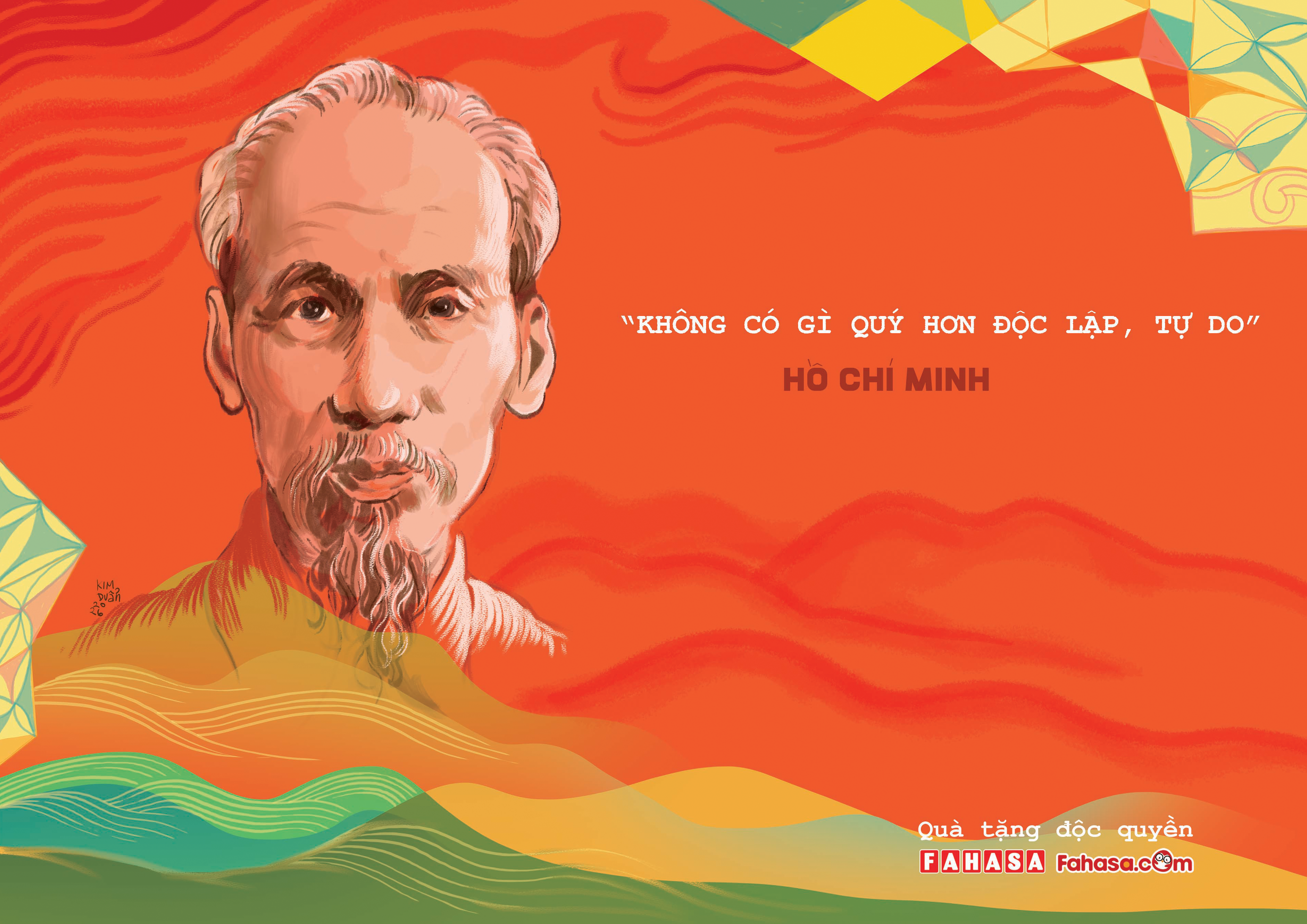Quà Tặng Poster A3 - Việt Nam - Hồ Chí Minh - Độc Quyền Fahasa
