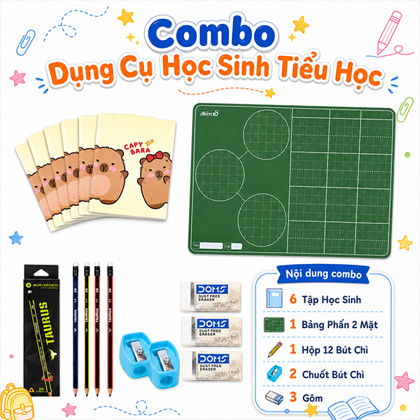 Combo Dụng Cụ Học Sinh Tiểu Học - Số 3