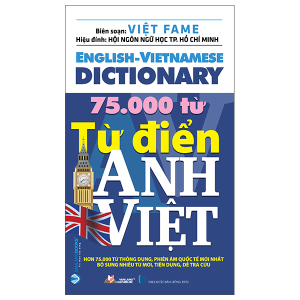 Sách Từ Điển Anh-Việt 75.000 Từ (Tái Bản 2025) - Việt Fame
