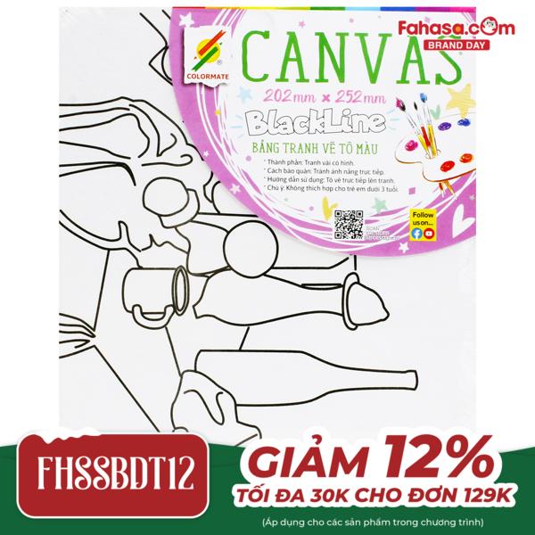 Bảng Tranh Vẽ Tô Màu Canvas BlackLine Colormate - Mẫu 1