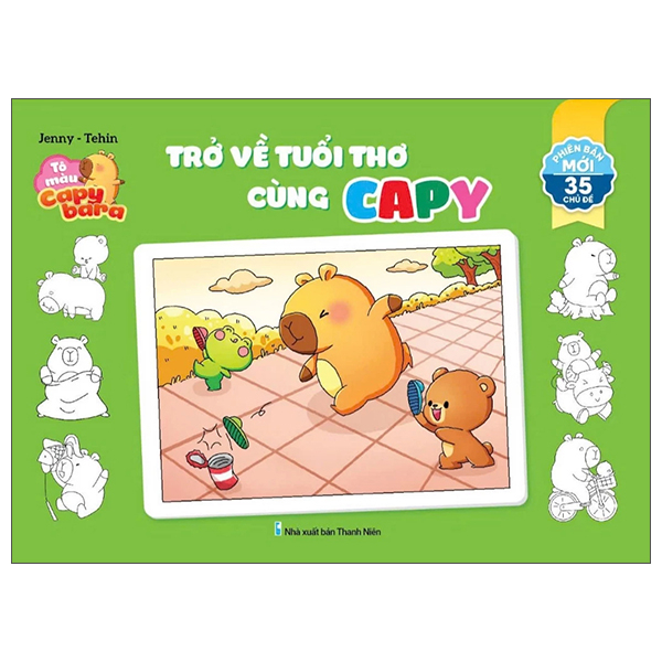 Sách Tô Màu Capybara - Trở Về Tuổi Thơ Cùng Capy - Jenny