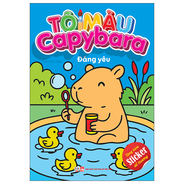 Sách Tô Màu Capybara - Đáng Yêu - Tô Minh