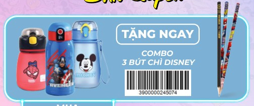 Hàng Quà Tặng - Combo 3 Cây Bút Chì Disney