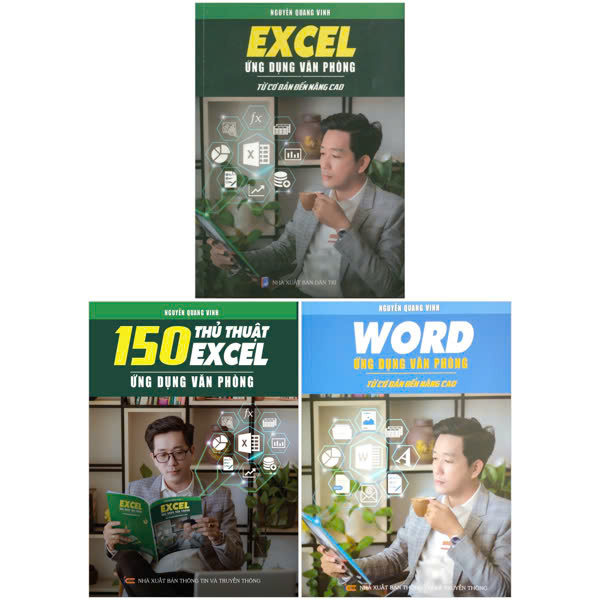 Combo Sách Excel Ứng Dụng Văn Phòng + 150 Thủ Thuật Excel + Word Ứng Dụng Văn Phòng (Bộ 3 Cuốn)