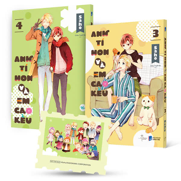 Bộ Manga - Anh Tí Hon Và Em Cao Kều - Tập 3 + Tập 4 (Bộ 2 Tập) - Tặng Kèm Sticker Tem