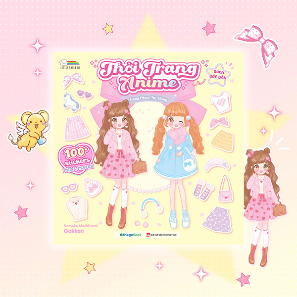 Sách Sách Bóc Dán - Thời Trang Anime - Công Chúa Nơ Hồng - T.Hờ