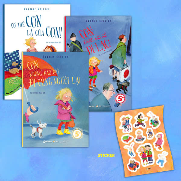 Combo Sách Con Có Thể Tự Bảo Vệ Mình - Con Không Bao Giờ Đi Lạc + Cơ Thể Con Là Của Con + Con Không Bao Giờ Đi Cùng Người Lạ (Bộ 3 Cuốn) - Tặng Kèm Sticker