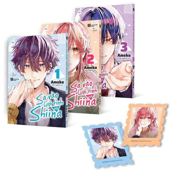 Bộ Manga - Sa Vào Lưới Tình Với Shiina: Tập 1 - 3 (Bộ 3 Tập) - Tặng Kèm 2 Sticker Tem