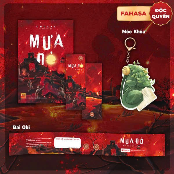 Sách Mưa Đỏ - Ấn Bản Kỷ Niệm - Bìa Cứng - Tặng Kèm Bookmark + Móc K - Chu Lai