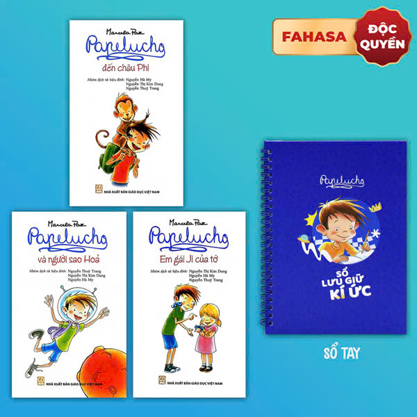 Bộ Sách Papelucho 3 - Em Gái Ji Của Tớ + Đến Châu Phi + Và Người Sao Hỏa (Bộ 3 Tập) - Tặng Kèm Sổ Lưu Giữ Kí Ức - Độc Quyền Fahasa