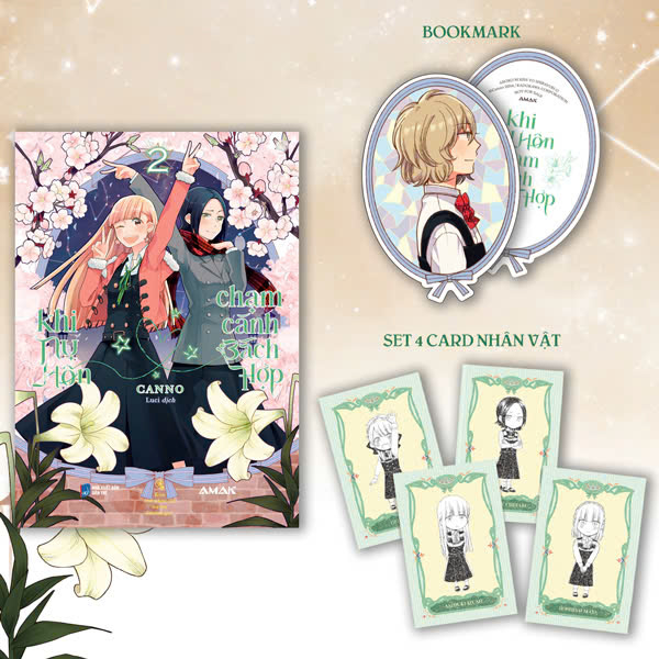 Khi Nụ Hôn Chạm Cánh Bách Hợp - Tập 2 - Tặng Kèm Lily Bookmark + Set 4 Card Nhân Vật “Blooming Hearts”