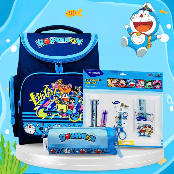 Combo Dụng Cụ Học Sinh Cấp 1 Doraemon