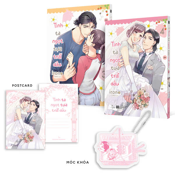 Bộ Manga - Tình Ta Ngọt Tựa Trái Dâu - Tập 3 + Tập 4 (Bộ 2 Tập) - Bản Đặc Biệt - Tặng Kèm Postcard + Móc Khóa