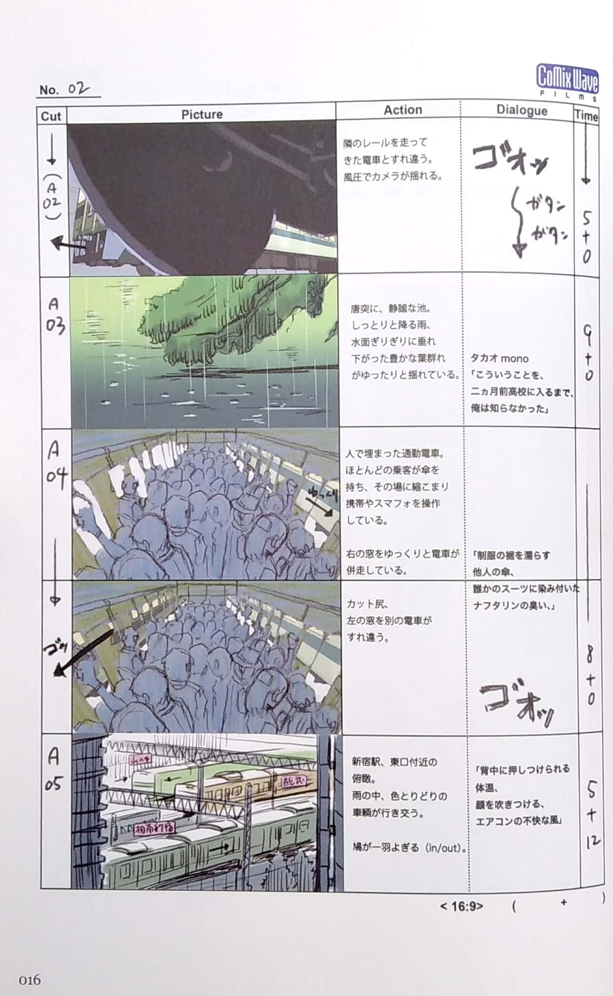 言の葉の庭 新海誠絵コンテ集 5 - Storyboard By Makoto Shinkai