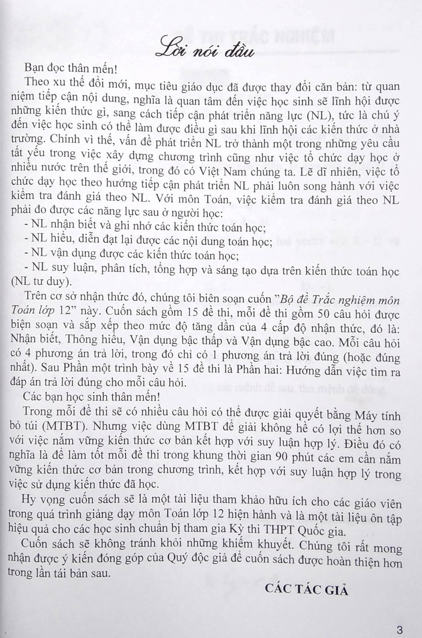 Tải sách Bộ Đề Trắc Nghiệm Môn Toán 12 PDF đọc ebook online, epub online, nghe sách nói audio miễn phí.