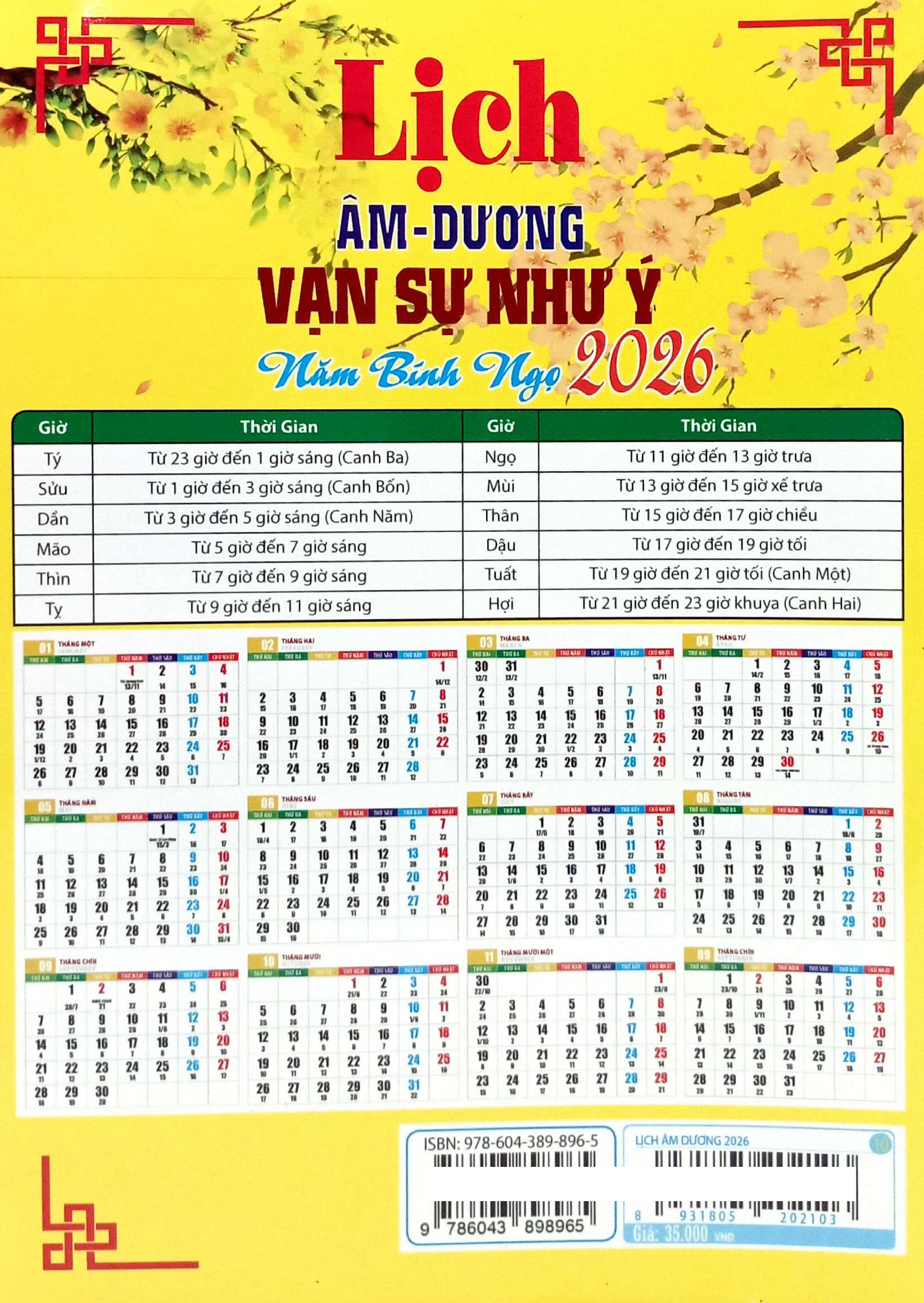 Tải sách Lịch Âm-Dương - Vạn Sự Như Ý - Năm Bính Ngọ 2026 PDF đọc ebook online, epub online, nghe sách nói audio miễn phí.