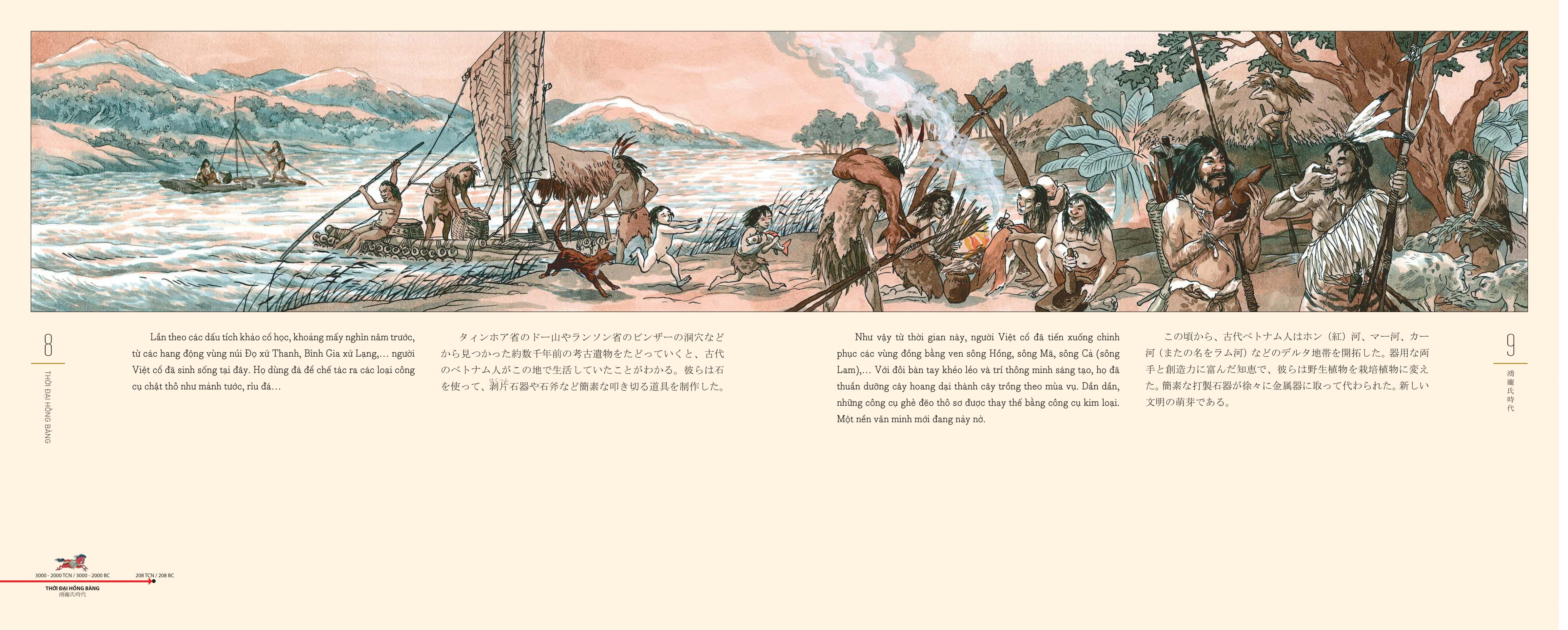 ベトナム絵画 /Bức tranh Việt Nam. Sách Lược Sử Nước Việt Bằng Tranh - 絵入りベトナム略史