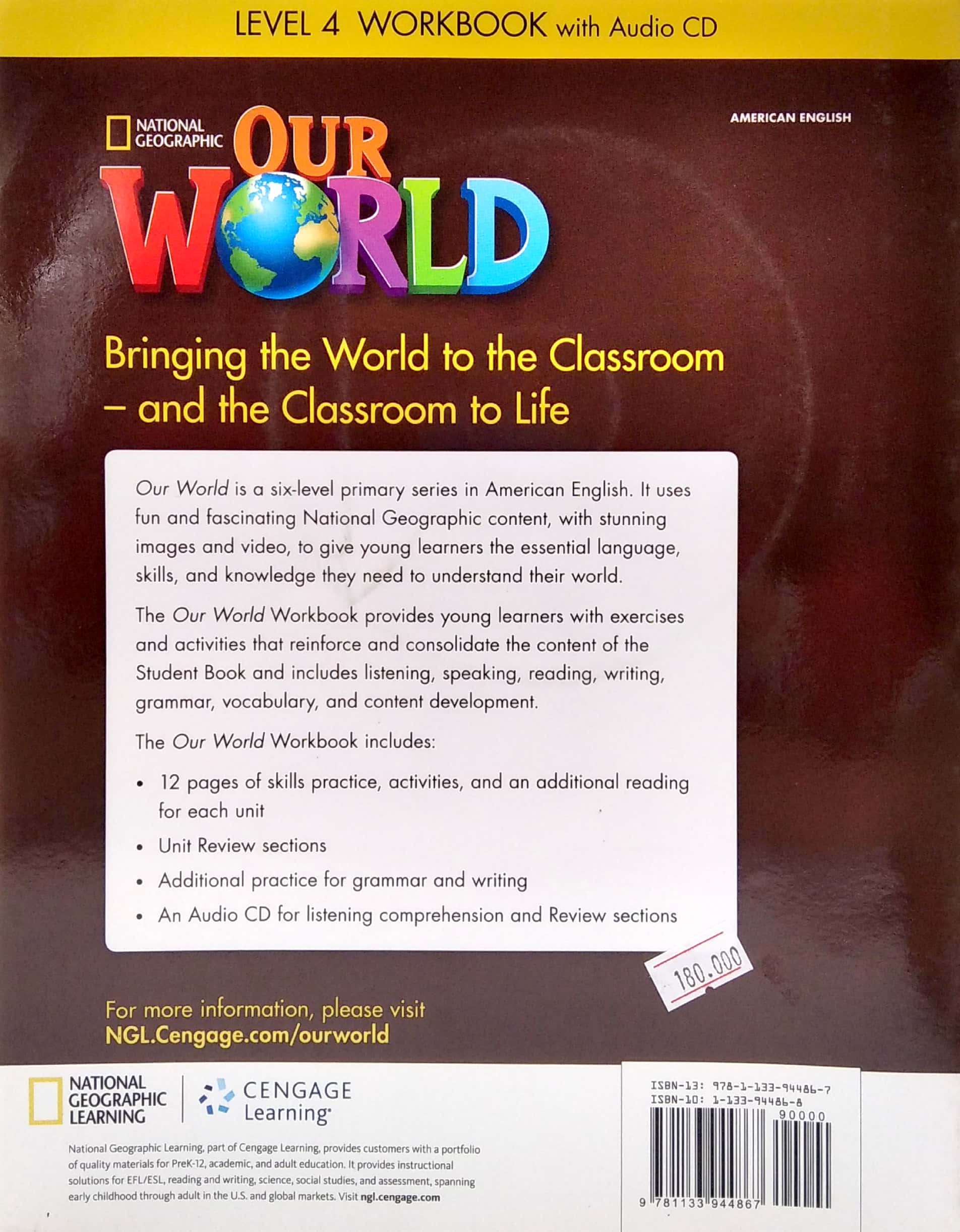 Our World American English 4 Workbook With Audio CD - FAHASA.COM