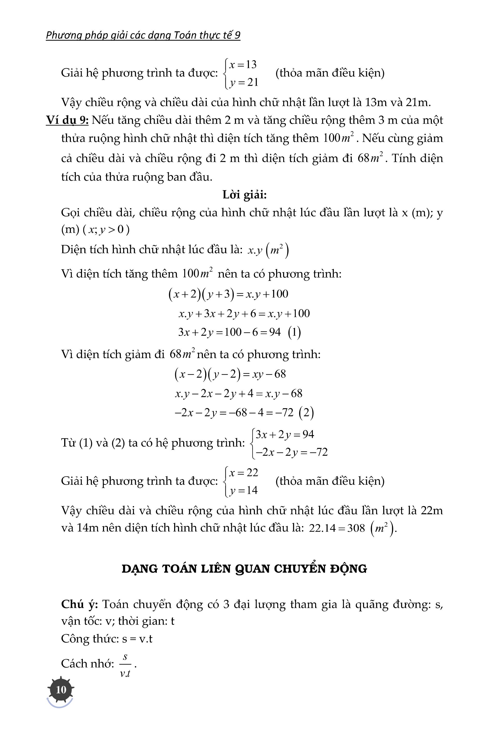 Sách Phương Pháp Giải Các Dạng Toán Thực Tế