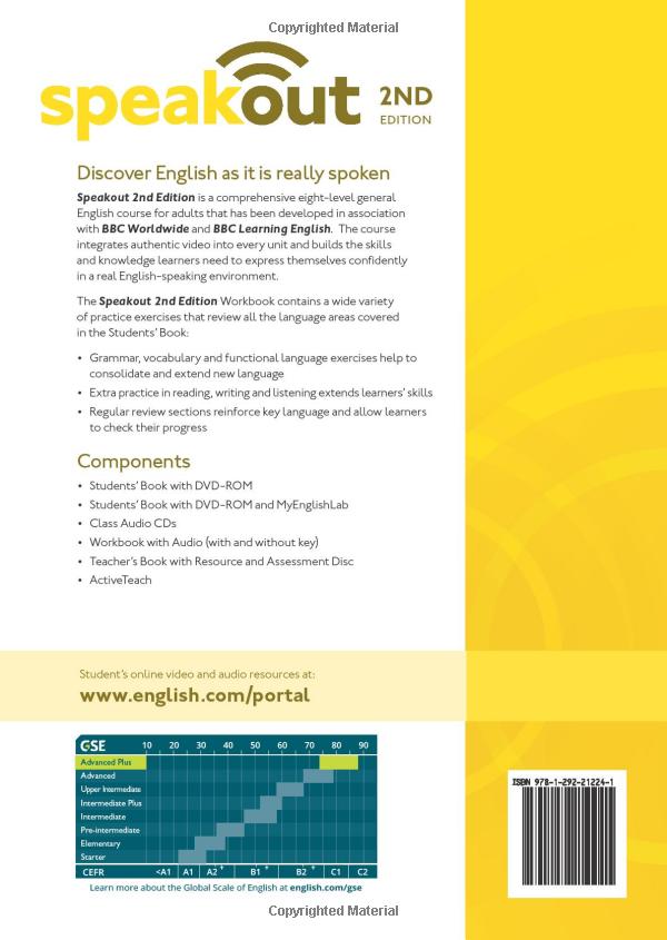 Speakout 2nd Edition Advanced Plus: Workbook With Key - FAHASA.COM