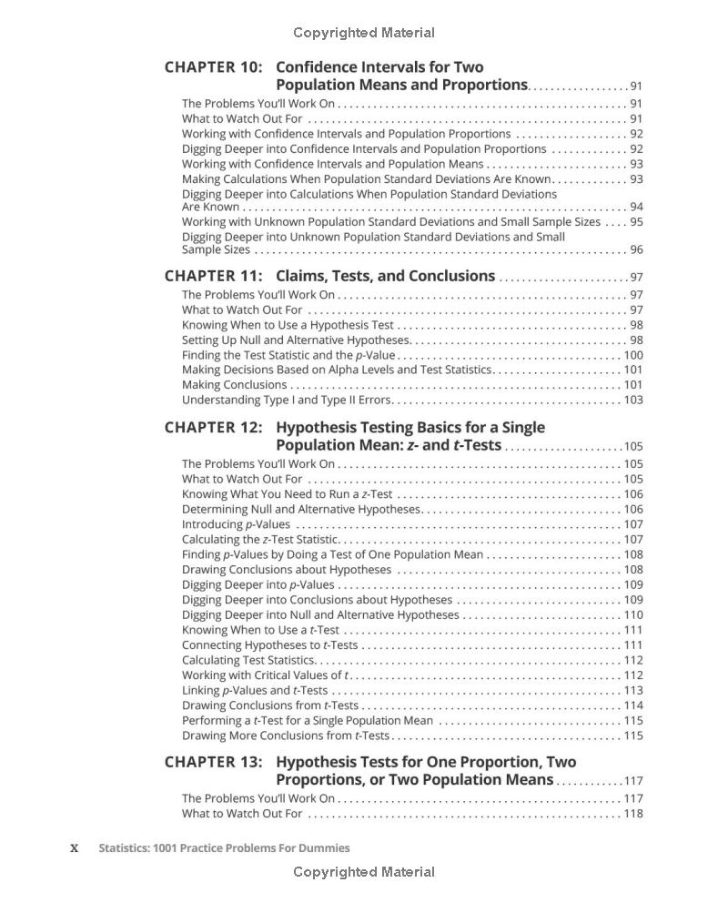 Statistics: 1001 Practice Problems For Dummies (+ Free Online Practice ...