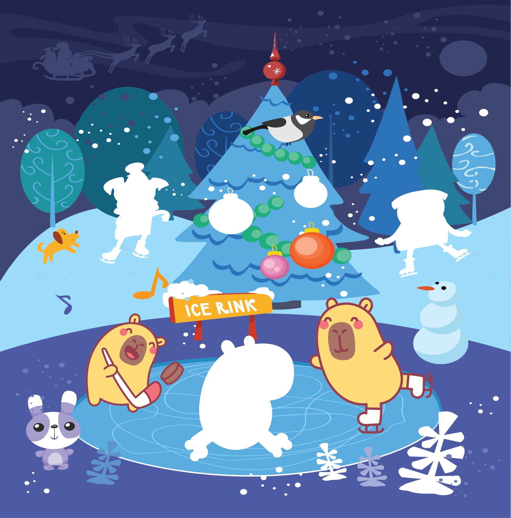 Sách Sticker Capybara - Tìm Vật Ẩn Giấu - NgườI Bạn Tuyết - FAHASA.COM