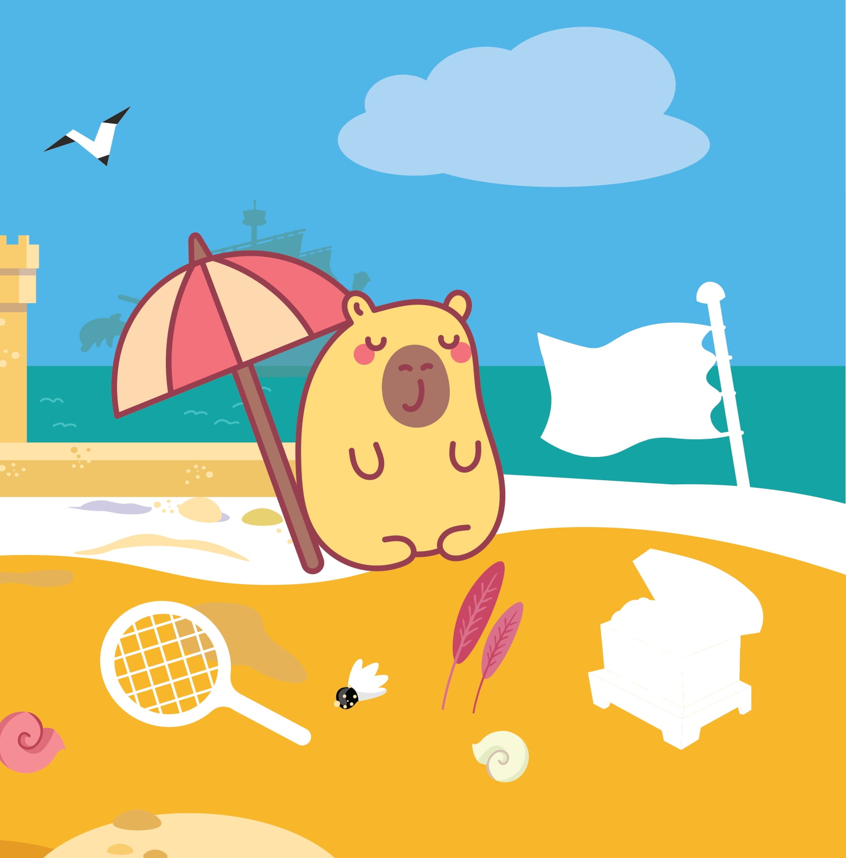 Sách Sticker Capybara - Tìm Vật Ẩn Giấu - Thế GiớI Đại Dương - FAHASA.COM
