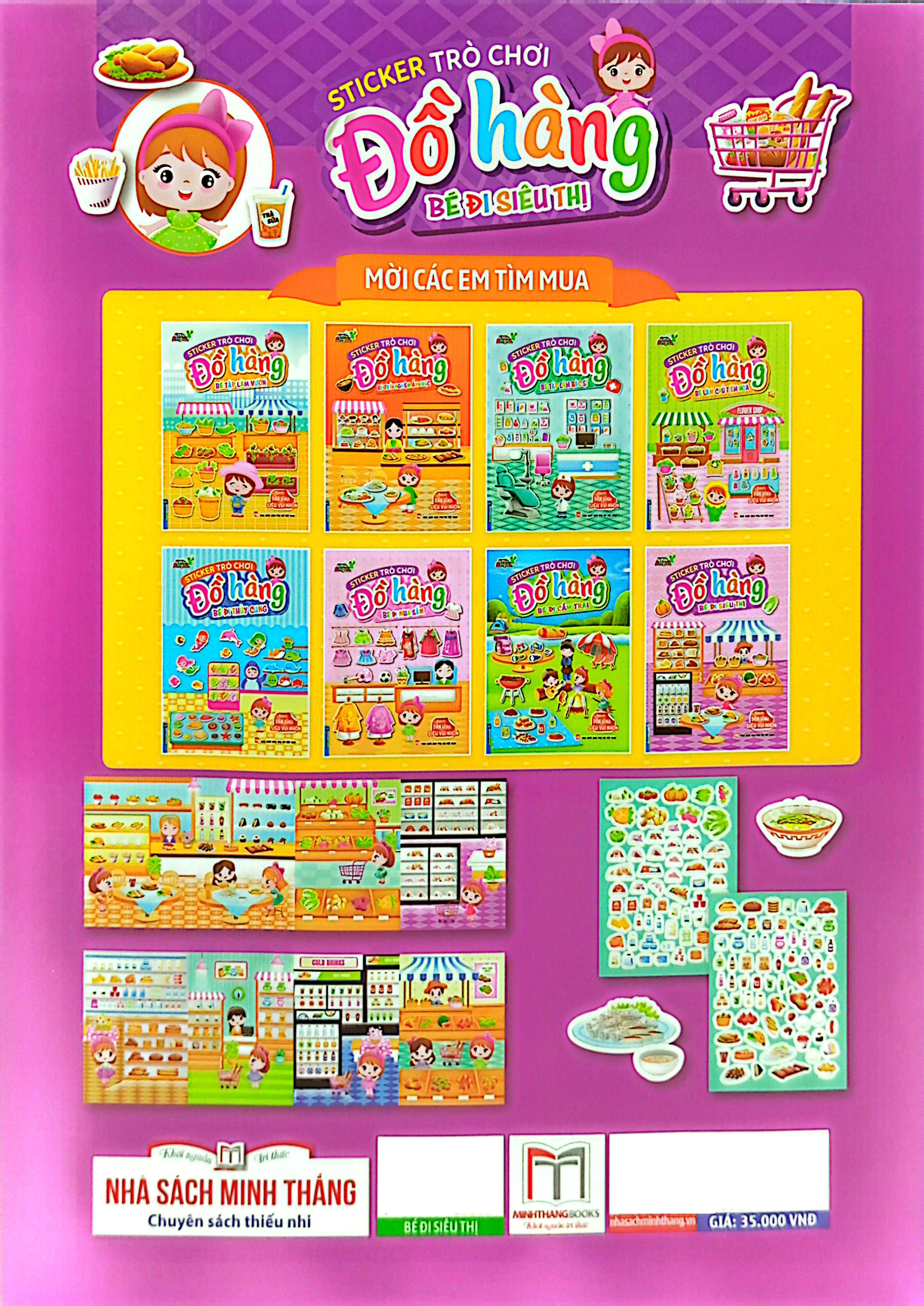 Tro Choi Sticker Sách Sticker Trò Chơi Đồ Hàng - Bé Đi Siêu Thị - FAHASA.COM